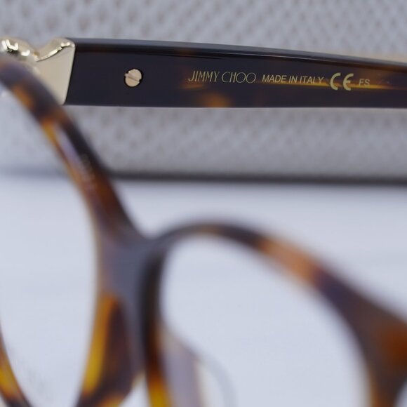 Jimmy Choo JC318/G 0086 00 Square 54mm Eyeglasses - Havana - Picture 7 of 11